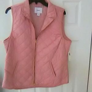 Women's vest, color pink, size large, from Old Navy